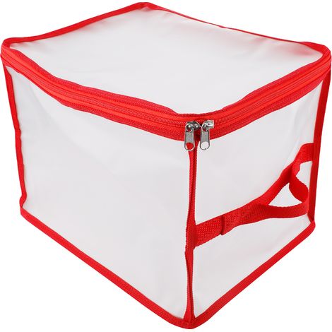 Boîte de rangement pliable et transparente pour guirlandes lumineuses LED de Noël, boules, fleurs et guirlandes. (1/3)