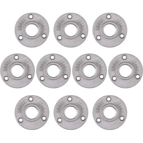 10 raccords de tuyauterie en alliage d'aluminium malléable bride de plancher de mur rouillé industriel 3/4"BSP (1/5)