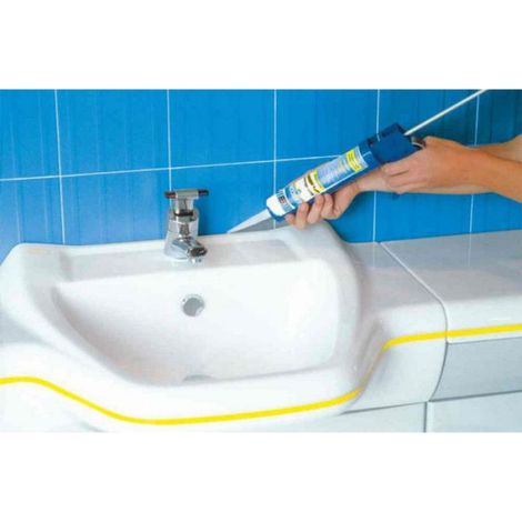 Mastic silicone - - W2 - Blanc - Joints sanitaires - Surfaces émaillées et synthétiques (1/5)