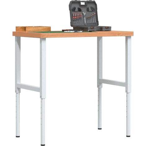 Werkbank 100x60x(73-99,5) cm Massivholz Buche Rechteckig