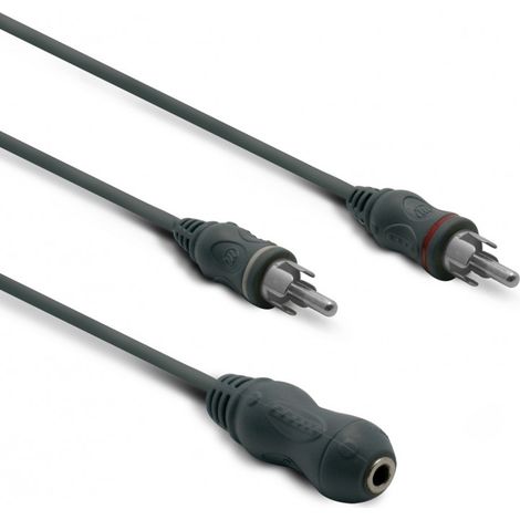 Adaptateur jack stéréo 3,5 mm fem./2 RCA mâle 0,1 m (1/2)