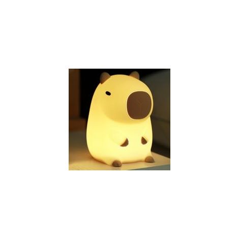 Capybara Veilleuse pour enfant Capybara avec minuterie à intensité variable Lampe tactile rechargeable par USB Lampe Capybara Lampe de chevet pour bébé Lampe d'allaitement pour chambre d'enfant (1/5)