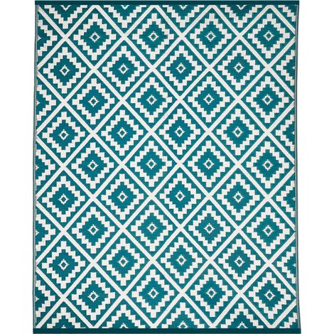 Outdoor-Teppich BAHAMAS blau Ente 270 x 370 CM