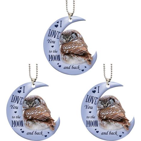 3 Guirlandes Décoratives en Acrylique Grenouille sur la Lune pour Sapin de Noël, Pendentifs Voiture, Cadeaux de Fête (1/5)