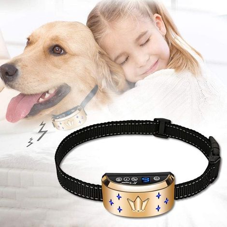 Rechargeable electric anti-barking collar – 3 modes: sound, vibration, shock – 7 adjustable levels – Size 19-62 cm – IP67 waterproof (1/5)