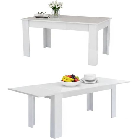Dmora - Tavolo allungabile Agenore, Consolle allungabile fino a 12 posti, Consolle estensibile 100% Made in Italy, cm 160/210x90h75, Bianco lucido