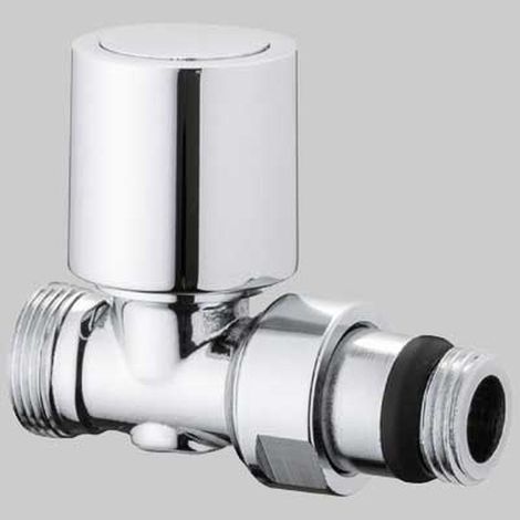Vanne thermostatique droite avec raccord cuivre, multicouche et Pe-X "Aida" chrome 3/8" - 24X1,5