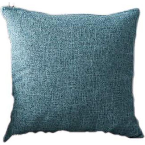 Housse De Coussin Lombaire - Lin - 45x45 Cm - Fermeture Éclair Cachée - Pour Canapé Lit Bureau Café - Lot De 2 (1/5)