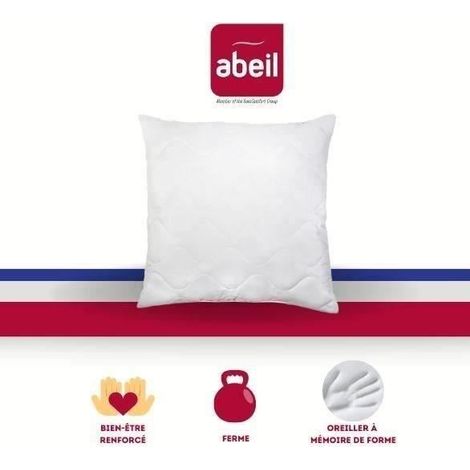ABEIL Quilted memory foam pillow 60x60 cm white (1/2)