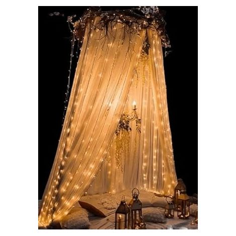 Rideau lumineux LED, 300 diodes, 3 mètres, USB, 8 modes, pour la décoration intérieure, les fêtes, le jardin et les événements.-AquaForge (1/5)