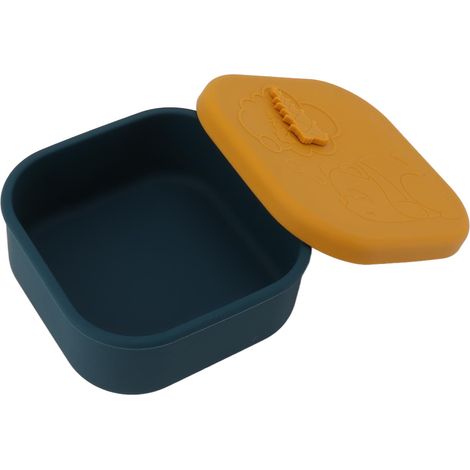 Boîte repas en silicone portable, conteneur de conservation hermétique pour réfrigérateur, anti-odeur, étanche, pour bureau et extérieur, jaune (1/5)