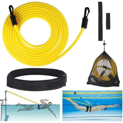4M Adjustable Swimming Pool Elastic, Resistance Swimming Belt, Professional Adult Children's Swimming Elastic, Swimming Belt, Swimming Elastic Adjustable Swimming Pool Elastic (1/4)