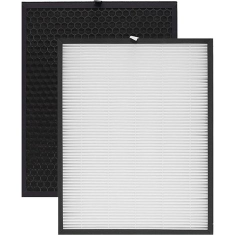 Trade-Shop 2in1 Filter-Set (HEPA-Filter + Aktivkohlefilter) kompatibel mit Philips AC3252 AC3254 AC4558 Luftreiniger Luftwäscher (1/3)
