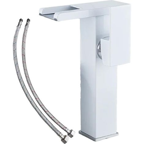 Robinet cascade pour vasque, laiton, doré, monocommande, LED (1/5)