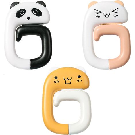 Filiyano – sac à main – Lot de 3 crochets pliables pour sac à main, motif dessin animé, clip de sac portable H,ZQKLA (1/5)