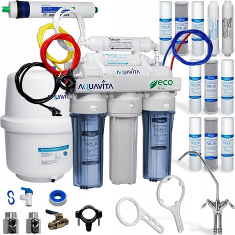 Osmoseur domestique 6 étapes de filtration AV RO6 + 3 jeux de cartouches (11 pièces)