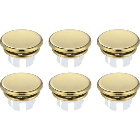 Lot de 6 bagues de trop-plein pour évier de cuisine, or Brillant(22-25mm) (1/5)