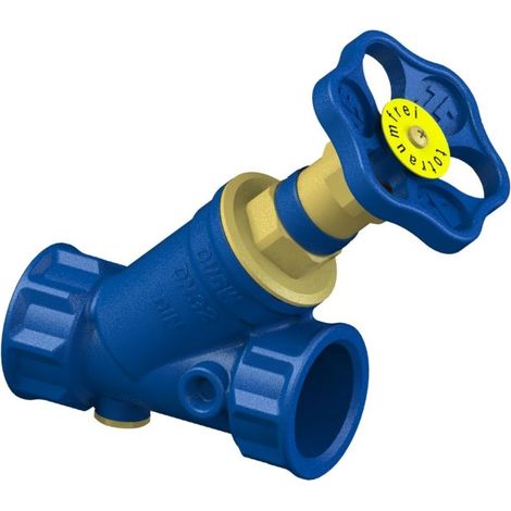 Schlösser KFR-Ventil Blue-tec mit Muffenanschluss, ohne Entleerung, mit nichtsteig. Spindel, DN 32, 1 1/4" IG, DVGW-geprüft