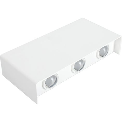 Applique murale autonome recharge USB intensité réglable 3 ambiances lumière bidirectionnelle aimant auto-collant LED sans fil spot mural blanc (1/5)