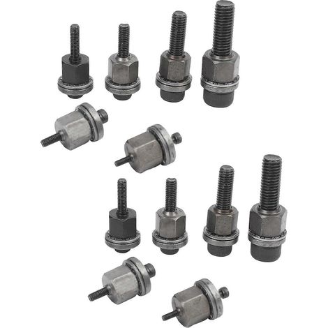 12 têtes d'écrous rivetées à la main, manuel d'installation facile, pistolet à riveter et accessoires pour la fabrication d'écrous, compatible avec les écrous M3, M4, M5, M6, M8 et M10. (1/5)