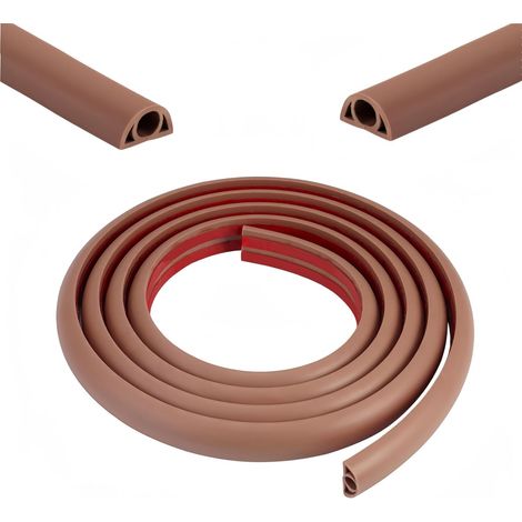 Passe Cable Sol Cache Cable Sol Auto-Adhésif,Canal de Câble, 2M Goulotte Passe Cable Sol Passage de Cable au Sol, Flexible en PVC,pour tous les câbles d'alimentation, bureau, entrepôt, maison (1/5)