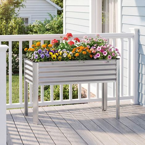 Galvanized Raised Garden Bed with Legs, 46x24x31 (1/5)