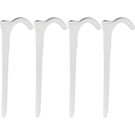 Lot de 100 clous de fixation pour tuyaux d'eau, en acier au carbone, avec crochets et agrafes pour systèmes d'irrigation de jardin. (1/4)