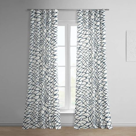 Abstract Geometric Print Curtains - 213 cm Long (2 Panels) - Blackout Window Curtains for Bedroom and Living Room - 132 x 213 cm (W x L) (1/5)