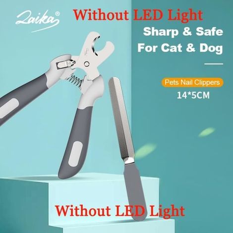 Coupe-ongles - Professionnel - LED - Acier inoxydable - Pour chiens - Précision (1/4)