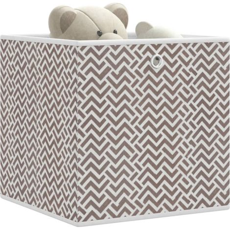 vidaXL Scatole Portaoggetti 4pz Marrone 32x32x32cm Tessuto non (1/5)