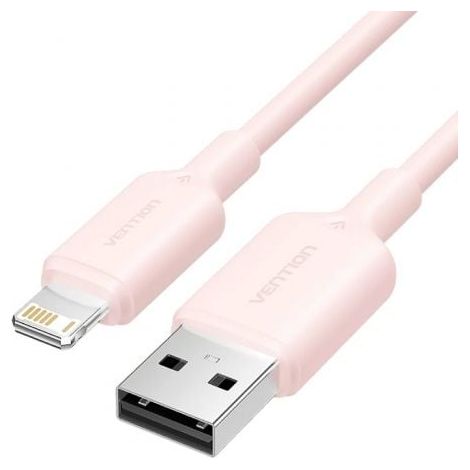 Cable USB 2.0 Lightning Vention LAMPH/ USB Macho - Lightning Macho/ 480Mbps/ 2m/ Rosa