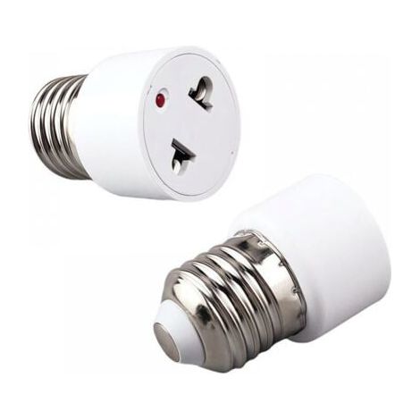 2 pièces par paquet Adaptateur de douille de lampe Prise E27 Conversion en prise de courant (1/5)