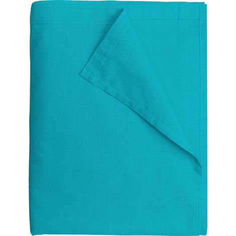 Drap Plat 240x300 cm Bleu turquoise - 100% coton 57 Fils