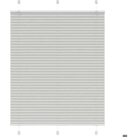 4015349 Store plissé gris clair 110x150cm largeur du tissu 109,4cm (1/5)