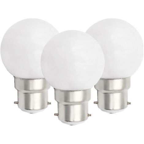 Lot de 6 ampoules LED B22 3W en forme de balle de golf, culot à baïonnette B22, petite ampoule globe, lumière incandescente dimmable [DB]-AquaForge (1/4)