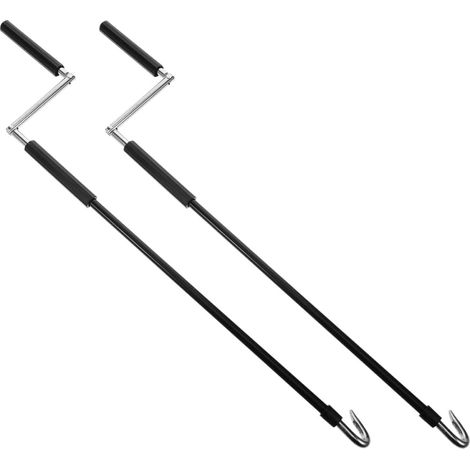 Lot de 2 Manivelles Robustes pour Store Extérieur de Terrasse, Baguettes en Métal et Plastique, Accessoires Auvent de Camping-Car Compatibles, pour Réglage Manuel D’auvents (1/5)