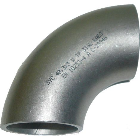 Curva 90º soldar 3D de acero S235 - ATUSA Medidas: Ø3" x 3.2 mm