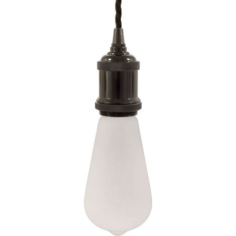 creative cables - Lampada a sospensione Made in Italy completa di cavo tessile trecciato e portalampada in alluminio