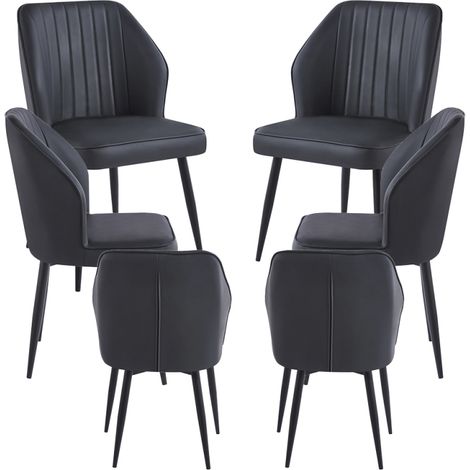 Packs Sillas Comedor - Pack 6 Sillas Wenye - Negro (1/5)
