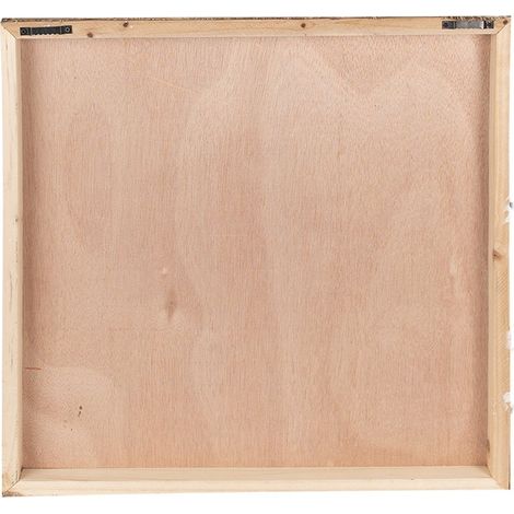 Tableau Décoratif sur Toile Peinture Motif Moutons Style Brocante Marron 50 x 3 x 50 cm - PANGIVO