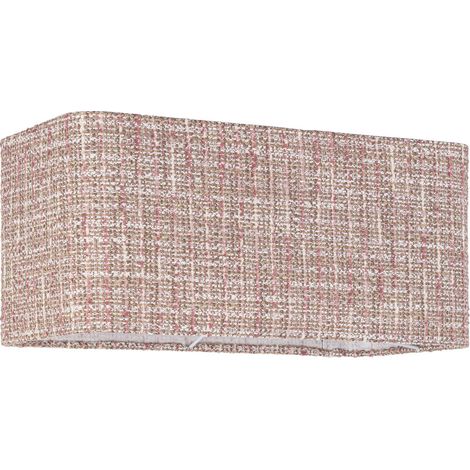Abat jour rectangulaire rose tendance en tissu élégant - rose tissé effet chiné élégant (1/5)