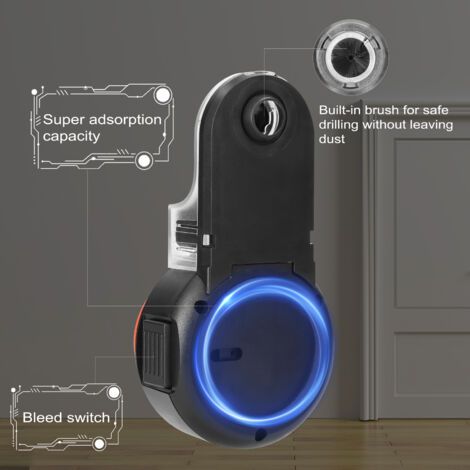 Recolector de polvo portátil y extraíble 2 en 1 Taladro motorizado de pared Nivel láser con ventosa de vacío automontable Nivel láser de burbuja de 360° (1/5)