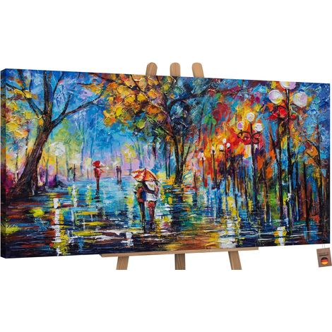 Gemälde Herbstliche Allee auf Keilrahmen 100x50 cm (1/5)