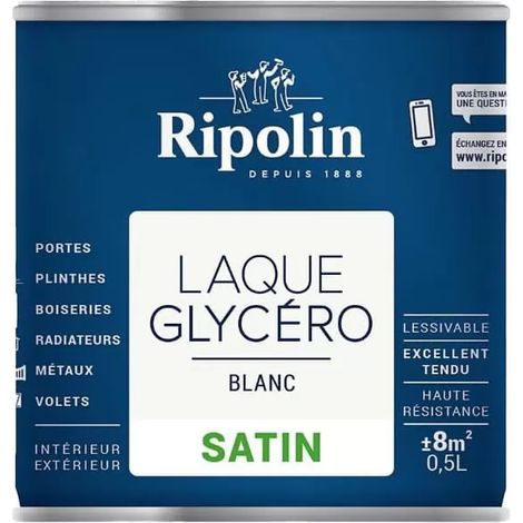 Laque Glycéro Ripolin Satin Blanc 0,5 L
