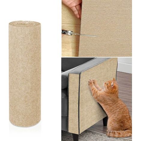 Protection Canape Chat Anti Griffe, Protecteur de Rayure Chat Protecteurs, Autocollant de Protection, Protecteur de Rayure pour Meubles Porte MurTapis Comptoirs 2mX40cm Kaki