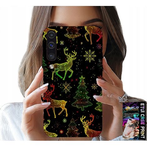 Custodia per Samsung Galaxy A70 - renna, fiocco di neve, albero di Natale + vetro (1/5)