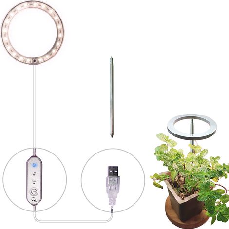 Vollspektrum-LED-Pflanzenlampe, gelb, 5 V, 53,55 lm/W, für Zimmerpflanzen (1/5)