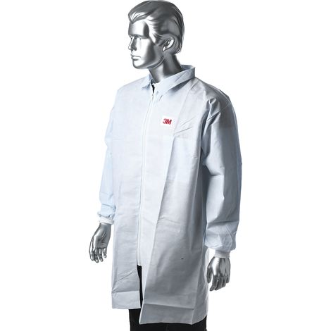Blouse jetable blanche 3M, Mixte, taille XL, Polypropylène ( Prix pour 1 ) (1/2)