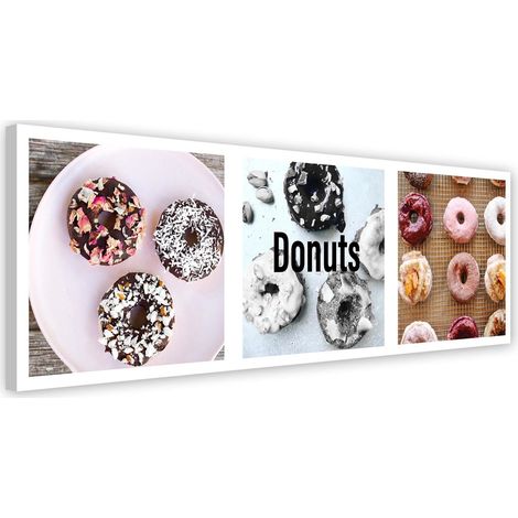 Tableau sur toile Donuts colorés panoramique 90x30 (1/5)