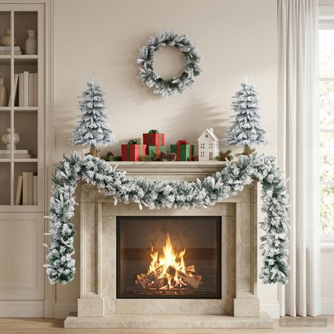 vidaXL Mini Árbol de Navidad 60 cm PVC y PE Blanco (1/5)